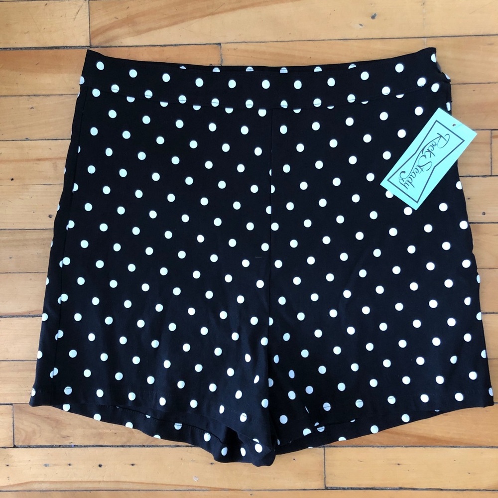 NWT xl/1xl Rocksteady Retro Rockabilly Pinup Polka Dot Hi-Waist Shorts PLS READ